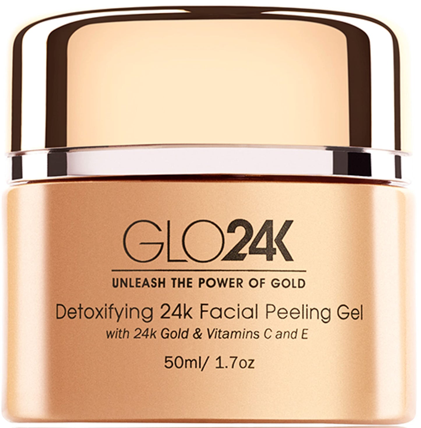 GLO24K Facial Exfoliating Gel with 24k, Anti-Aging Formula with Vitamins C and E