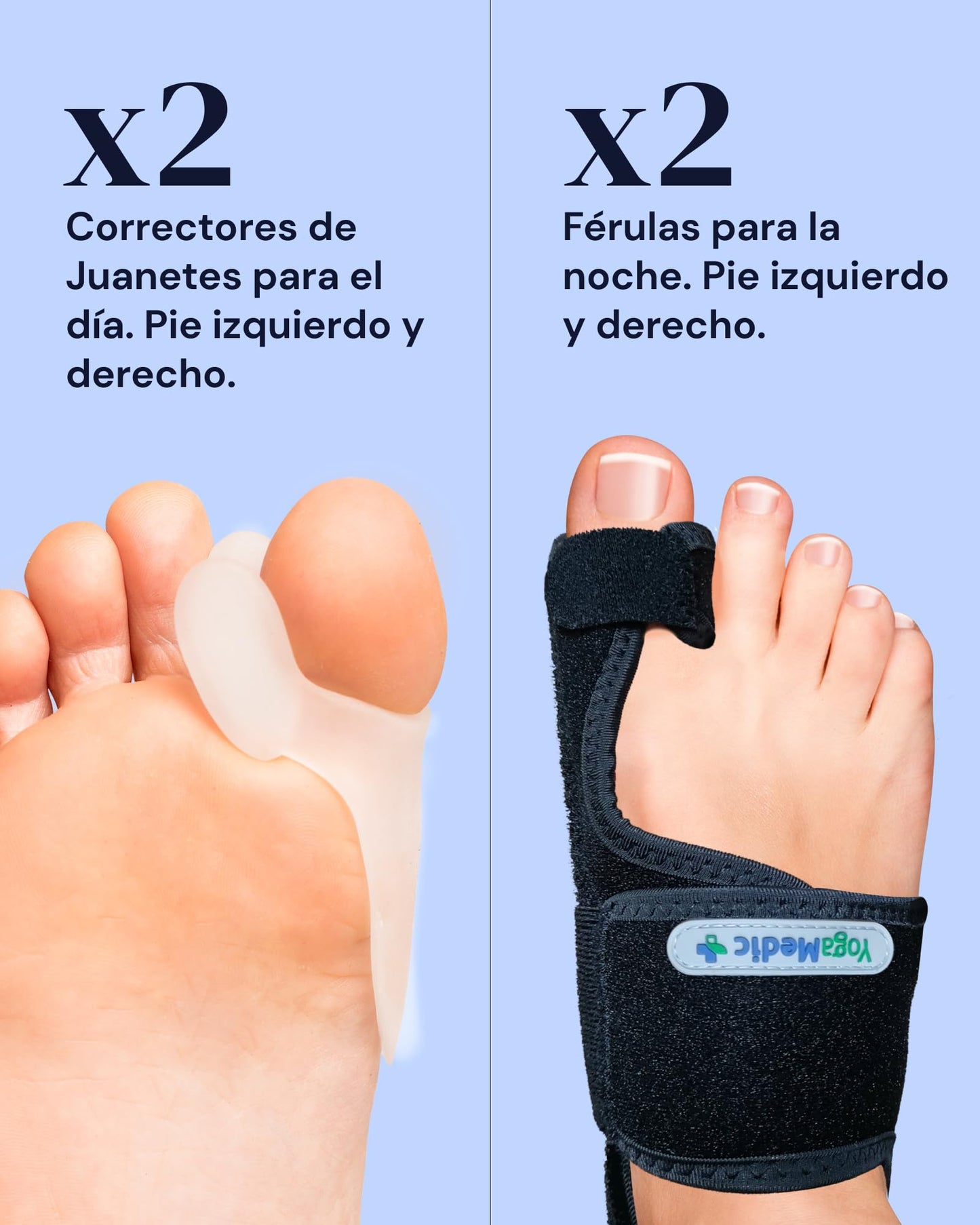 YogaMedic Corrector de Juanetes – Kit Completo para Día y Noche