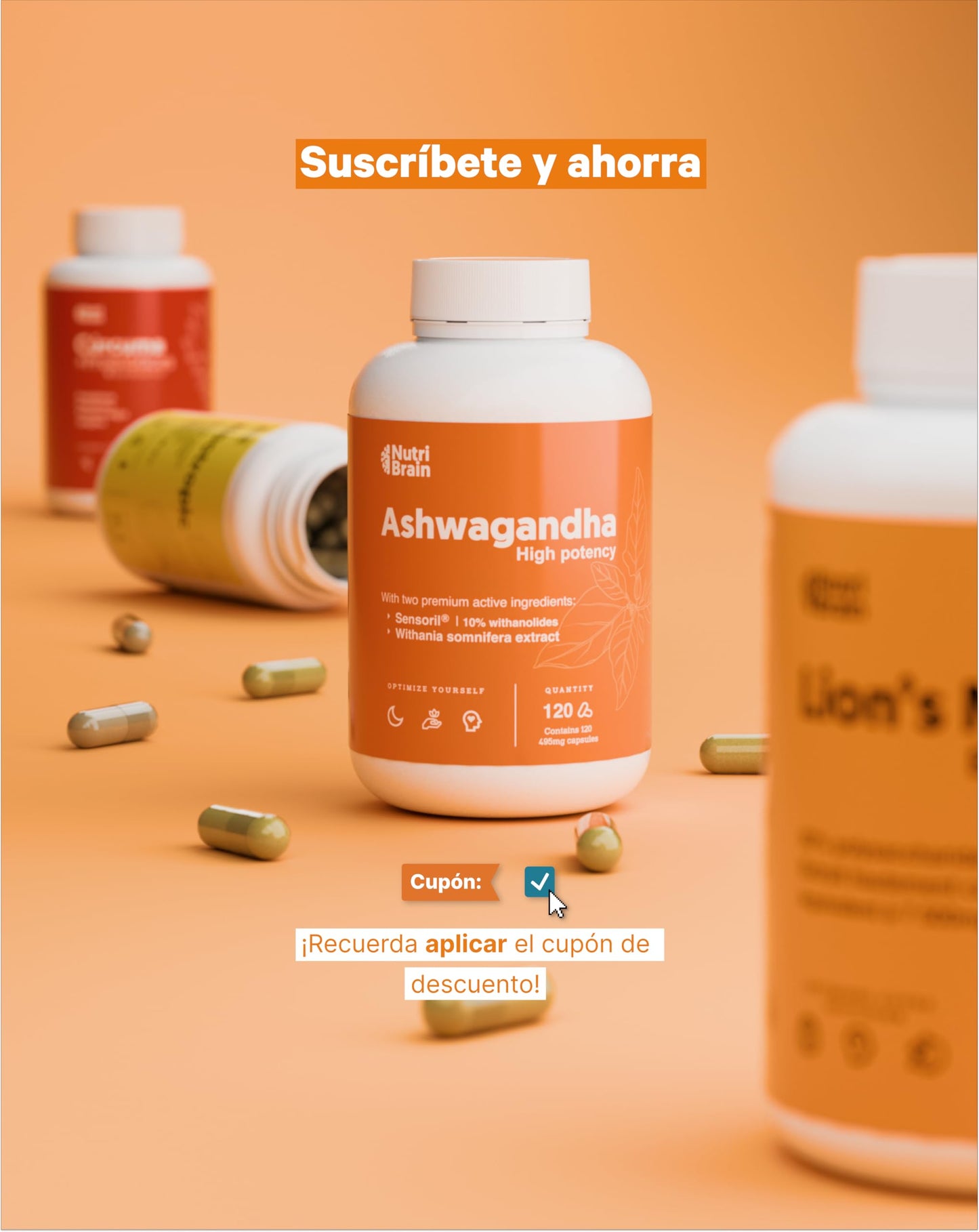 High Potency Ashwagandha: Adaptogen & Nootropic with Sensoril® (10% Withanolides) | Deep Sleep, Overall Wellbeing, Energy, Focus | 4 Months | 2x More Concentrated than KSM-66