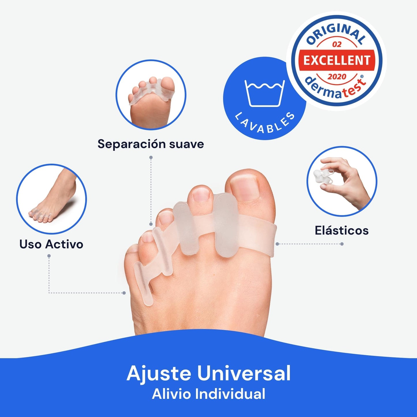 YOGAMEDIC Separadores de Dedos de los Pies – Corrección y Alivio para una Salud Óptima