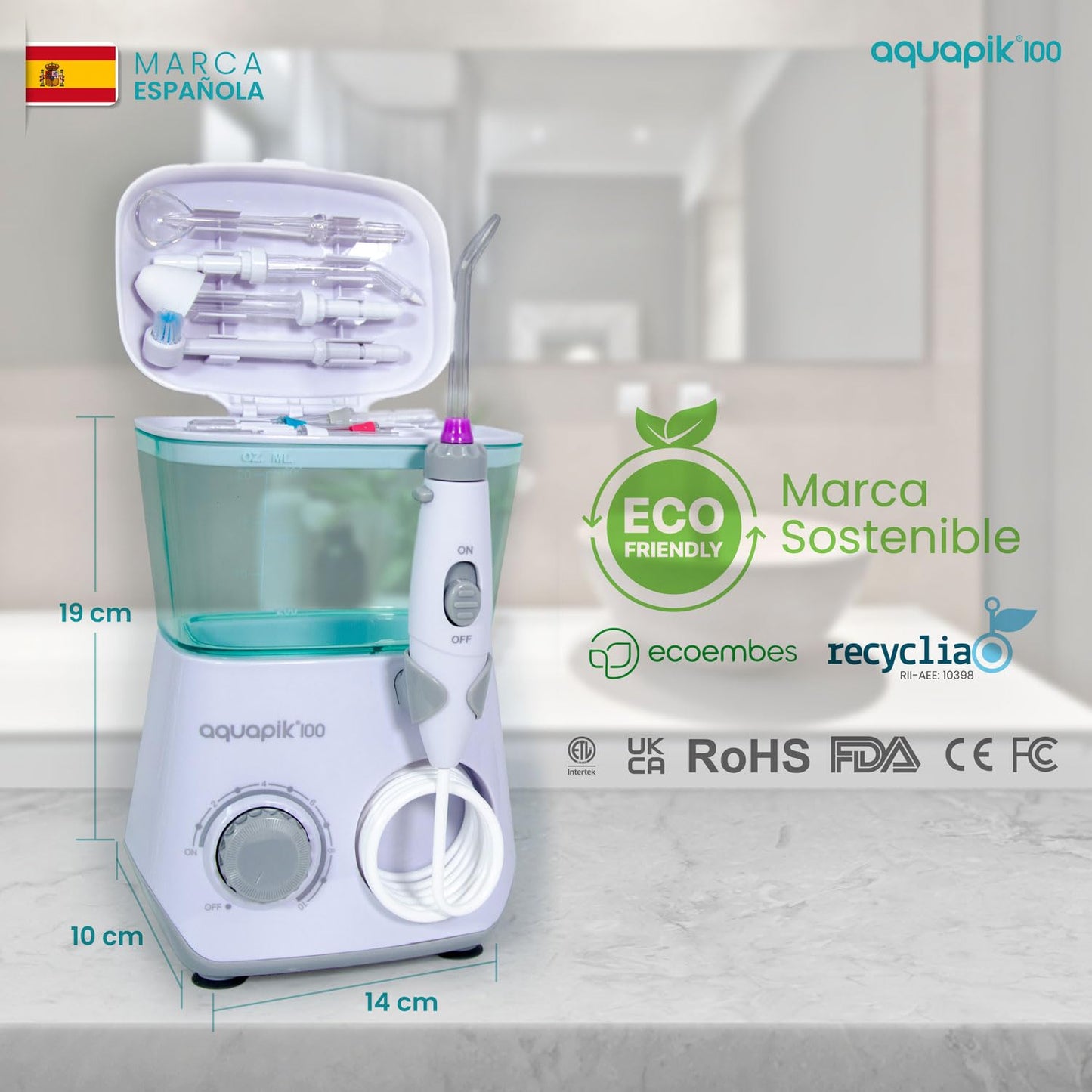 Aquapik 100 Irrigador Dental Profesional 600 ml