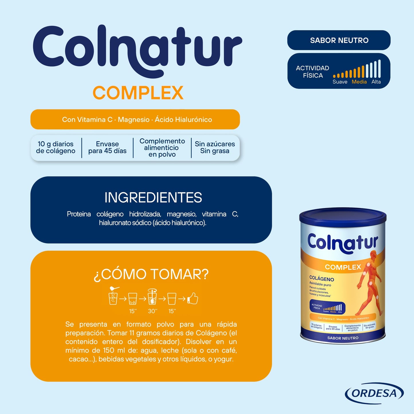 Colnatur Complex Neutral | 330g | Collagen with Magnesium and Vitamin C for Muscles and Joints