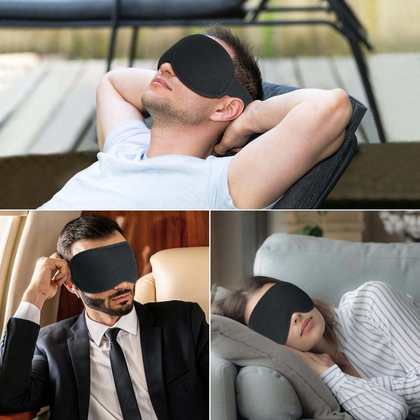 Antifaz para Dormir 100% Anti-Luz con Diseño 3D - Gritin