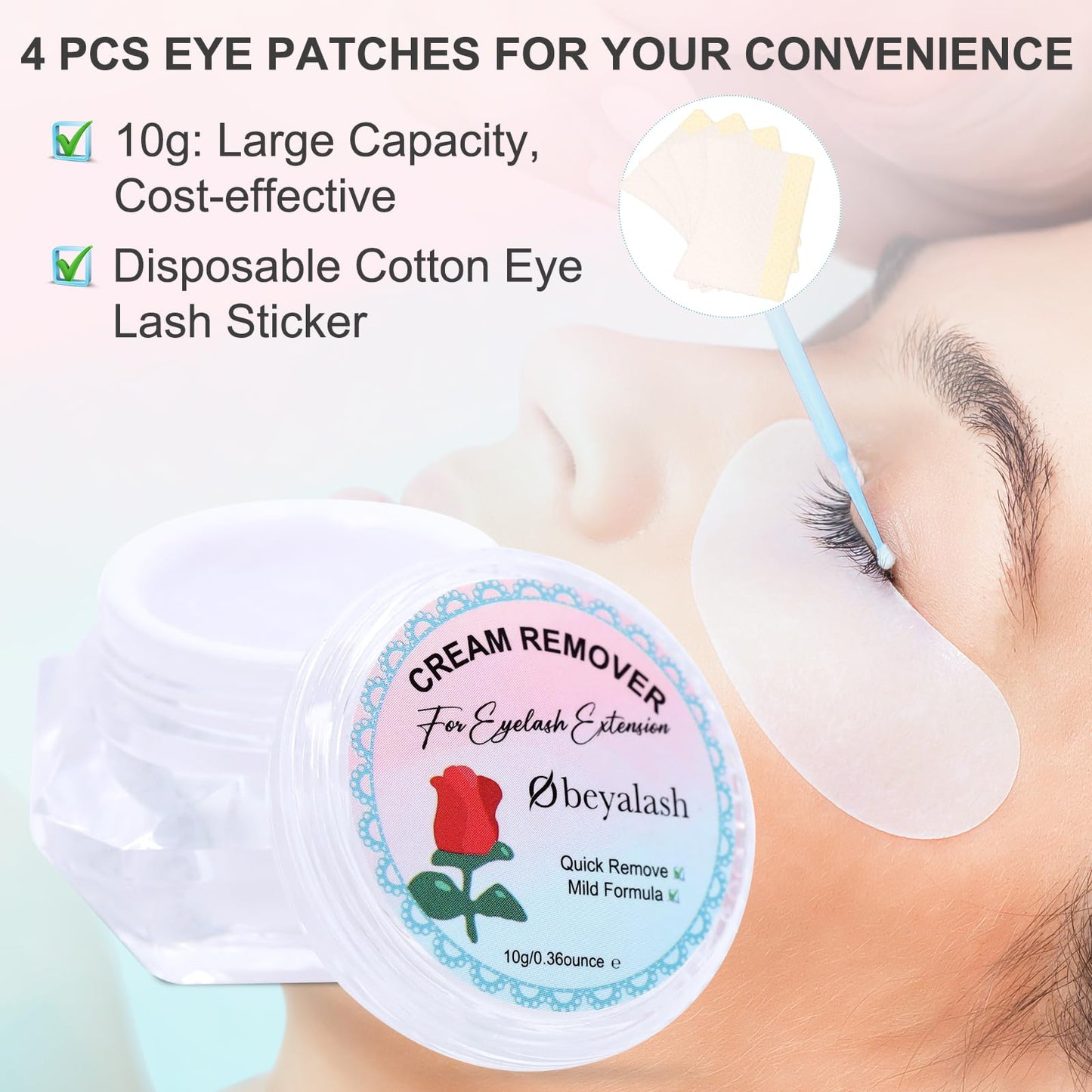 Removedor de Extensiones de Pestañas en Crema 10g - Obeyalash