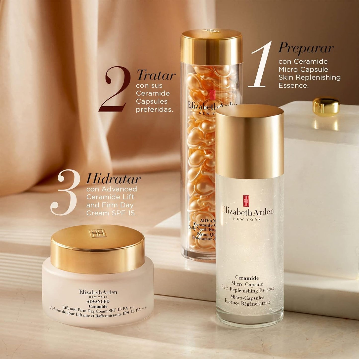 Elizabeth Arden - Advanced Ceramide Lift and Firm, Day Face Cream with SPF 15, with Ceramides, Anti-Aging Action, Firms, Moisturizes and Smoothes the Skin, Nourished and Defined Skin - 50 ml