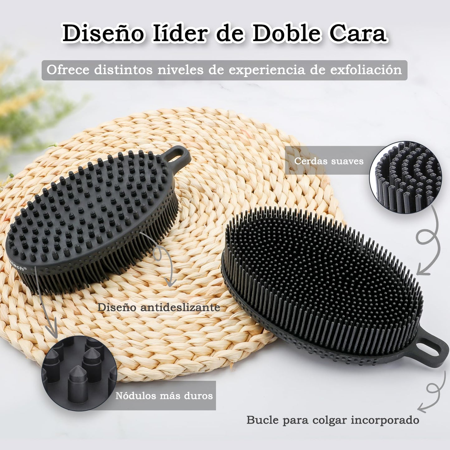 Cepillo Corporal de Silicona FREATECH - Exfoliación y Limpieza Profunda