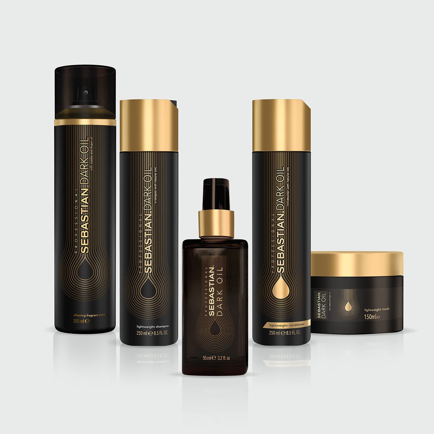 Sebastian Professional Dark Oil | Styling oil | Up to 48 hours of smoothness | Lightweight | For all hair types, 95 ml