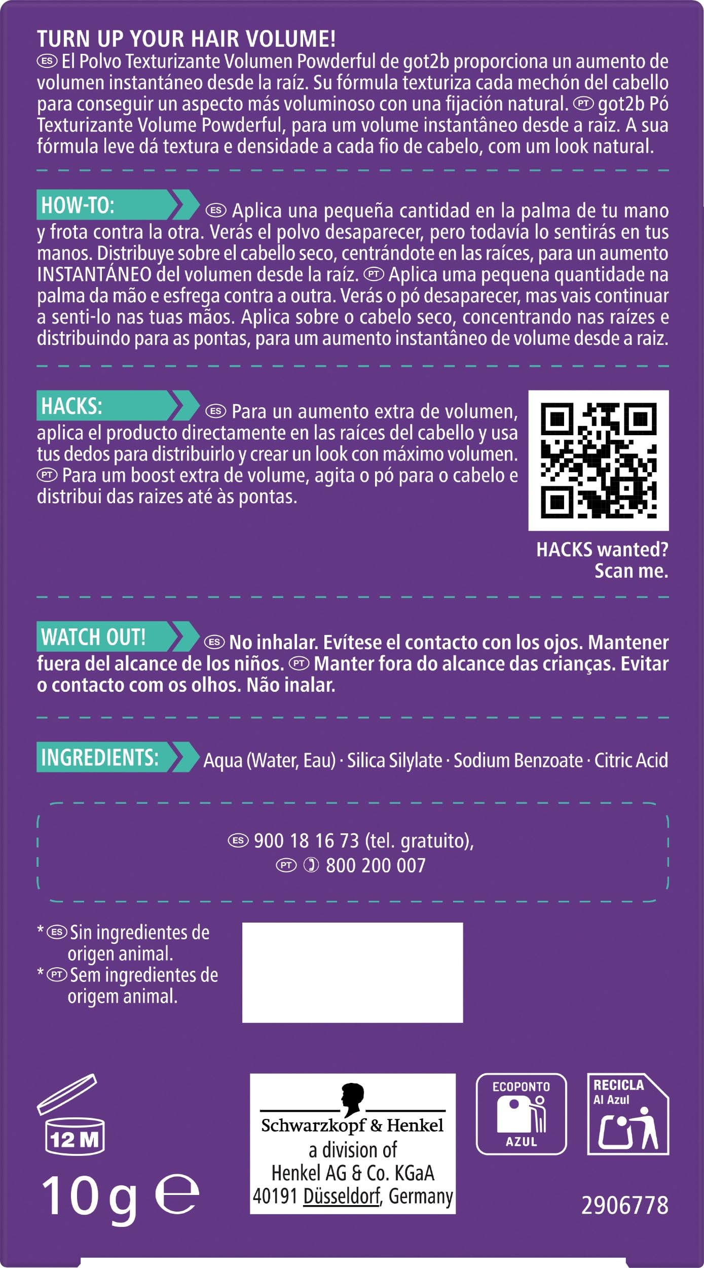 Got2b Polvos Volumen Powder'ful - Levanta Raíces y Texturiza