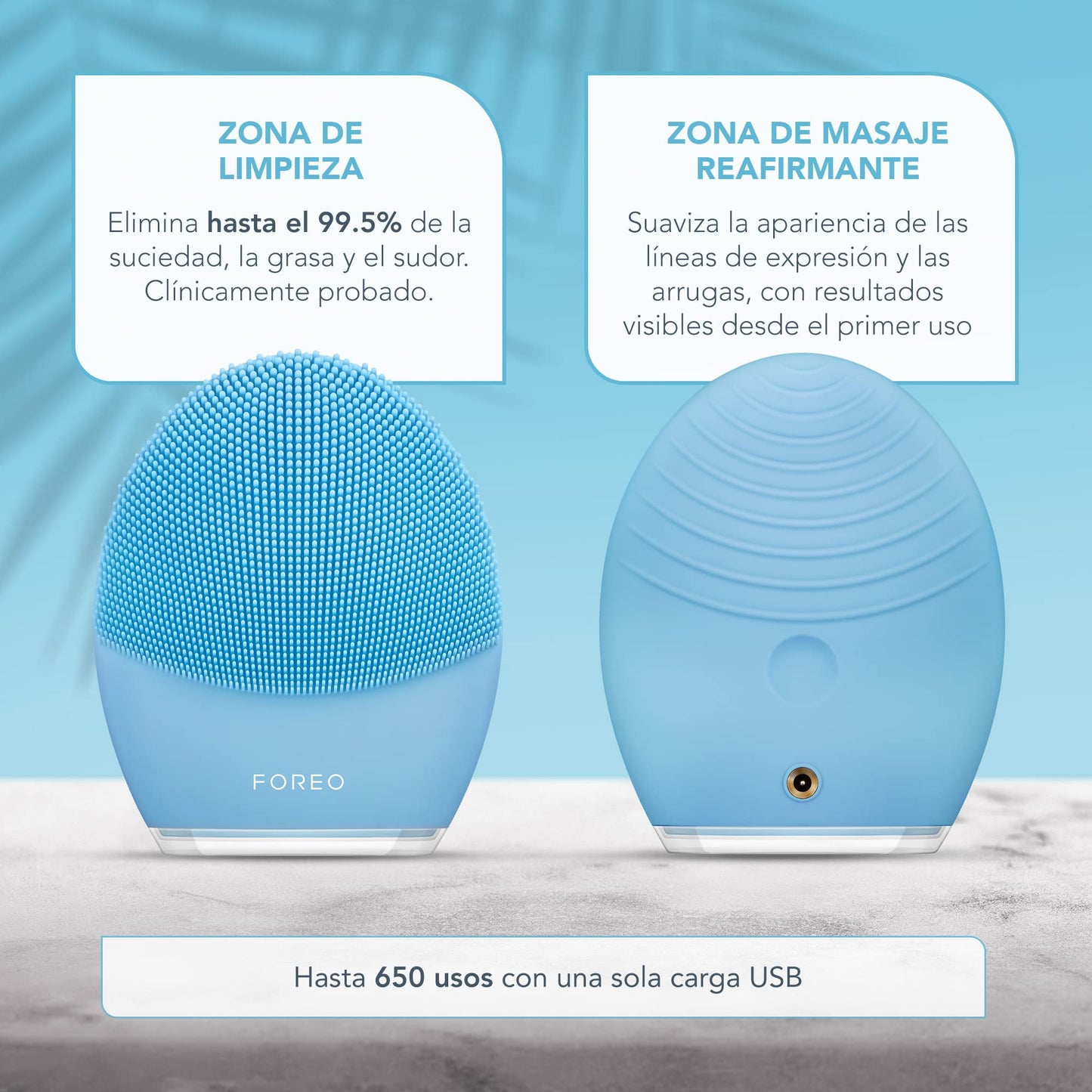 FOREO LUNA 3 Combination Skin, Silicone Facial Cleansing Brush, Electric Massager, Ultra-Hygienic Skin Care, Travel Exfoliator, App Connection