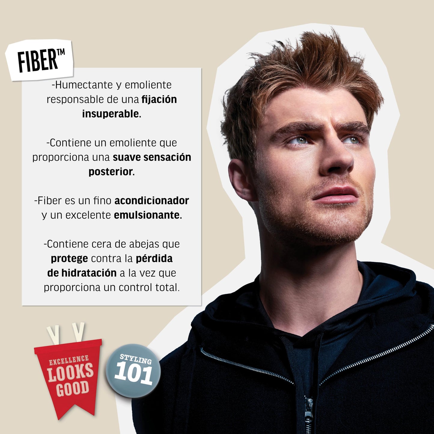 American Crew Fiber, Cera Fijación Fuerte Mate - 85g
