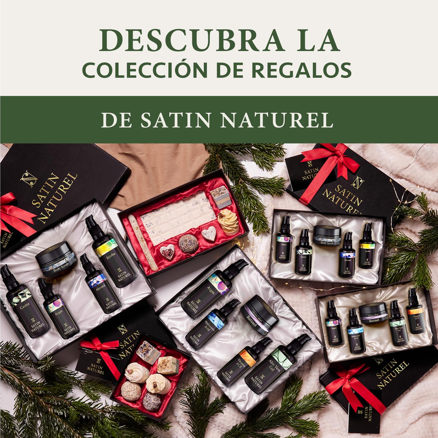 Set de Belleza Satin Naturel: Sérums Vitamina C, Retinol y Ácido Hialurónico