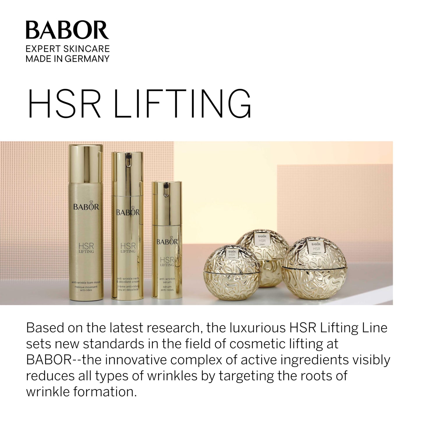 BABOR HSR LIFTING Cream, Anti-wrinkle face cream, Anti-aging face cream for all skin types, With vitamin E, shea butter and almond oil, 1 x 50 ml, 2021 version