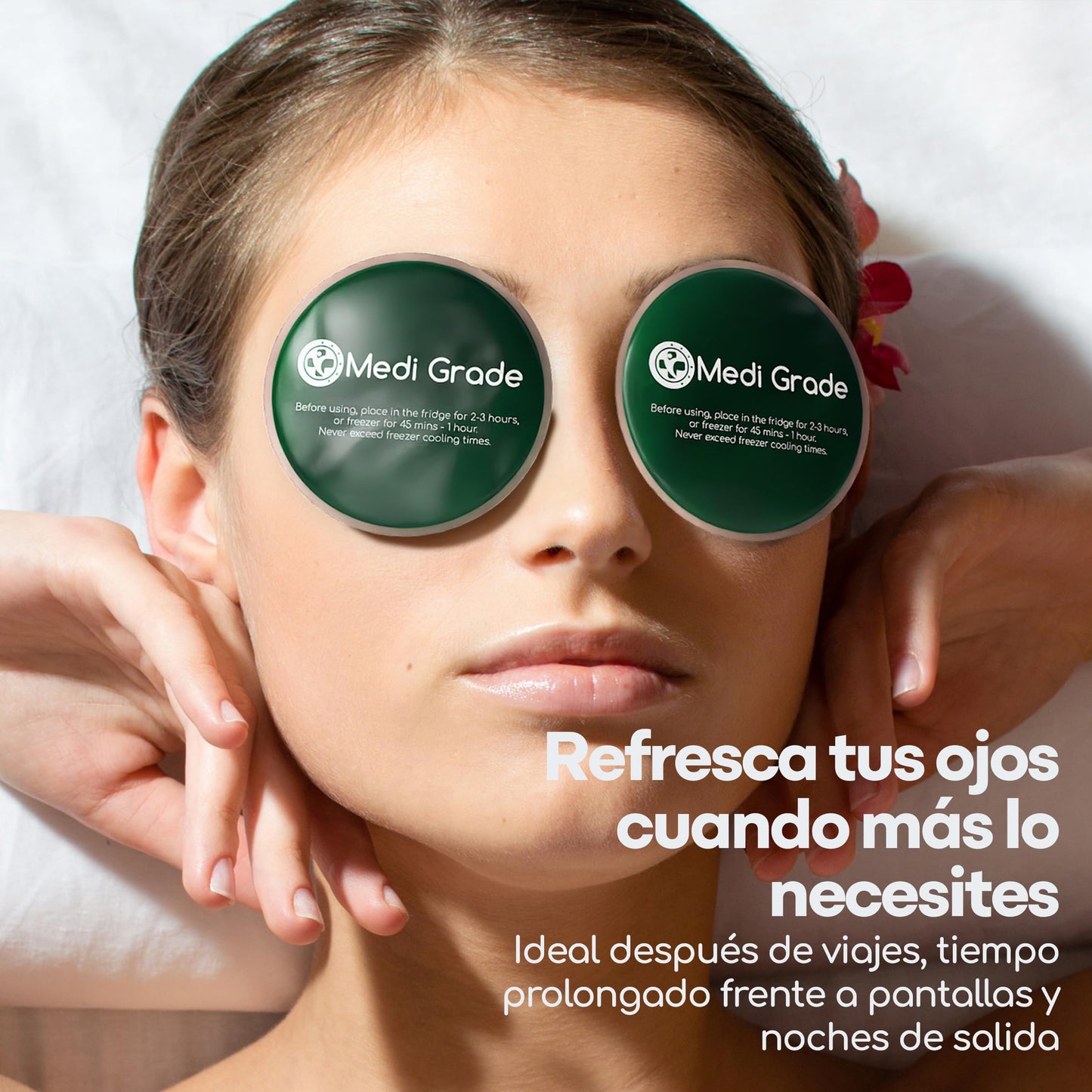 Medi Grade Antifaz de Gel Frío Reutilizable con Parches y Neceser