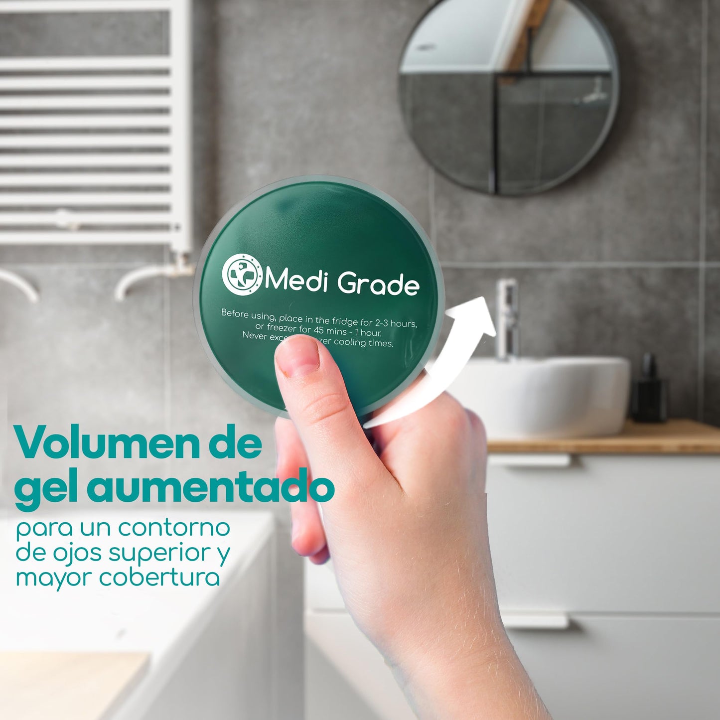 Medi Grade Antifaz de Gel Frío Reutilizable con Parches y Neceser