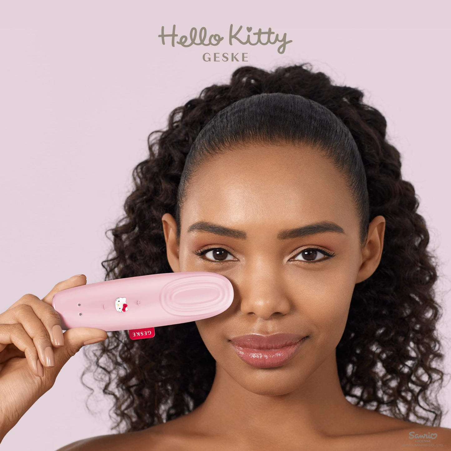 GESKE x Hello Kitty | SmartAppGuided™ Warm & Cool Eye Energizer | 6 in 1 | Eye Massager | Anti-dark circles massager | Eliminates bags and drooping eyelids | Electric eye massage