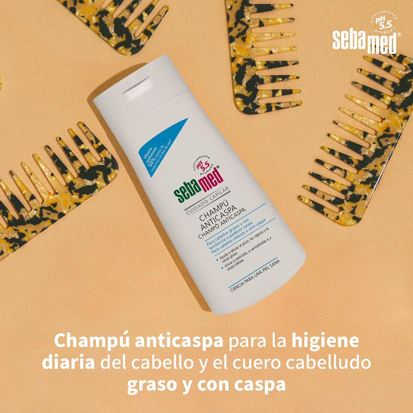 Sebamed Champú Anticaspa 400ml - Fórmula Suave para Caspa Grasa