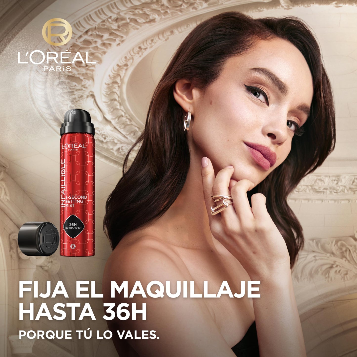 Spray Fijador de Maquillaje Infaillible L'Oréal, 36h Resistente al Agua 75 ml