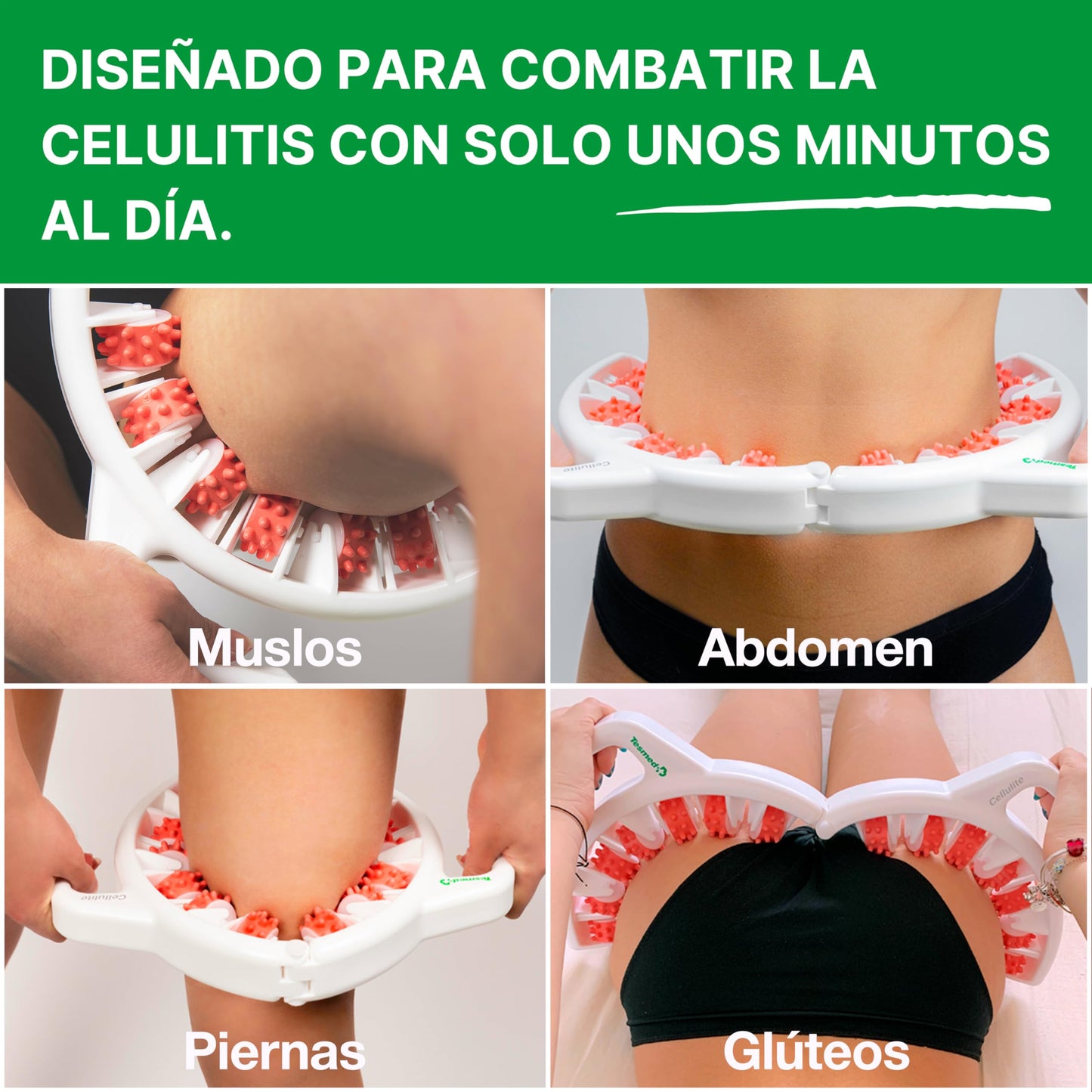 TESMED Cellulite - Masajeador Anticelulítico Manual Patentado (Rosa)