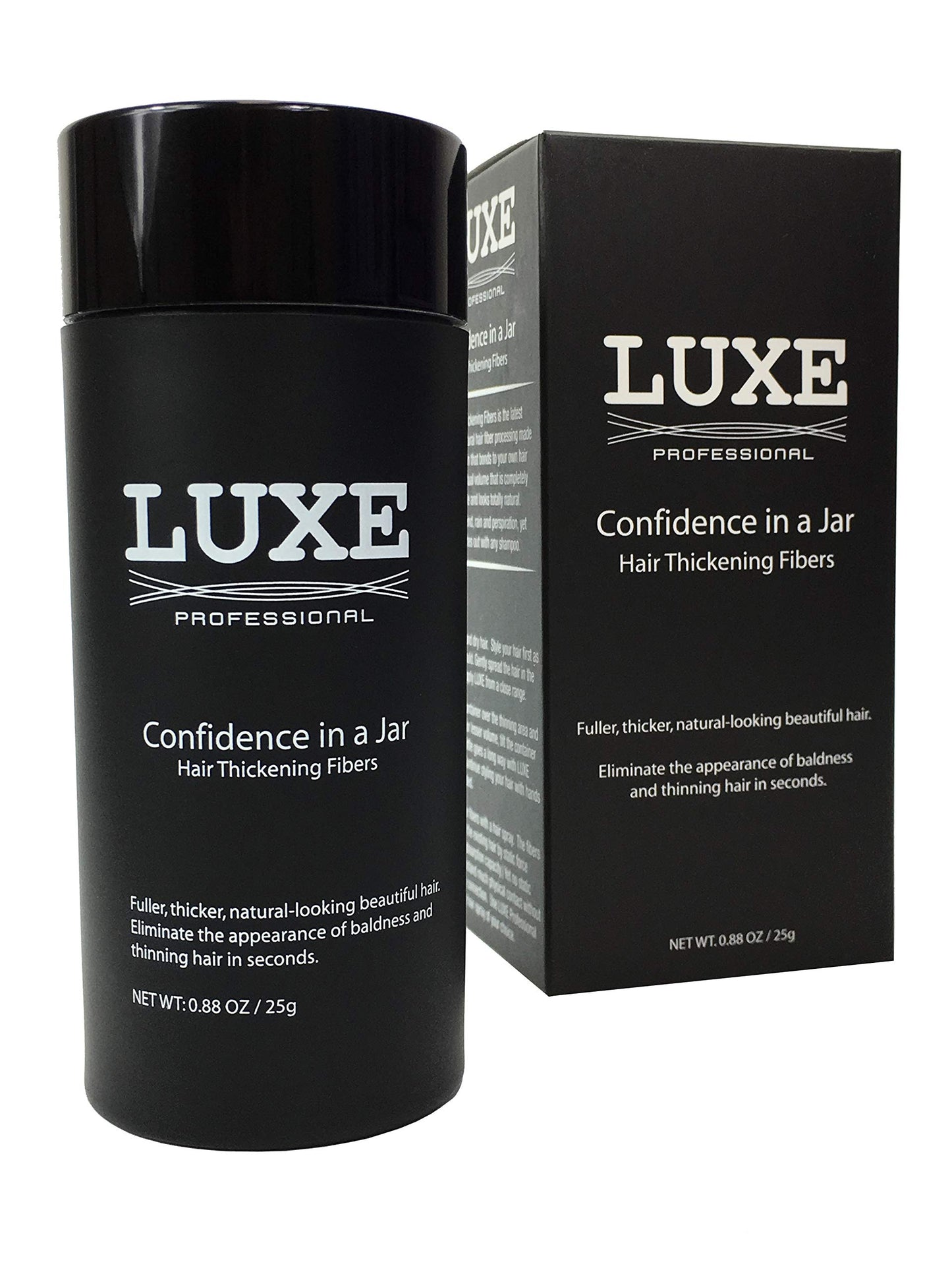 Fibras Espesantes LUXE con Queratina Natural - Negro (25g)