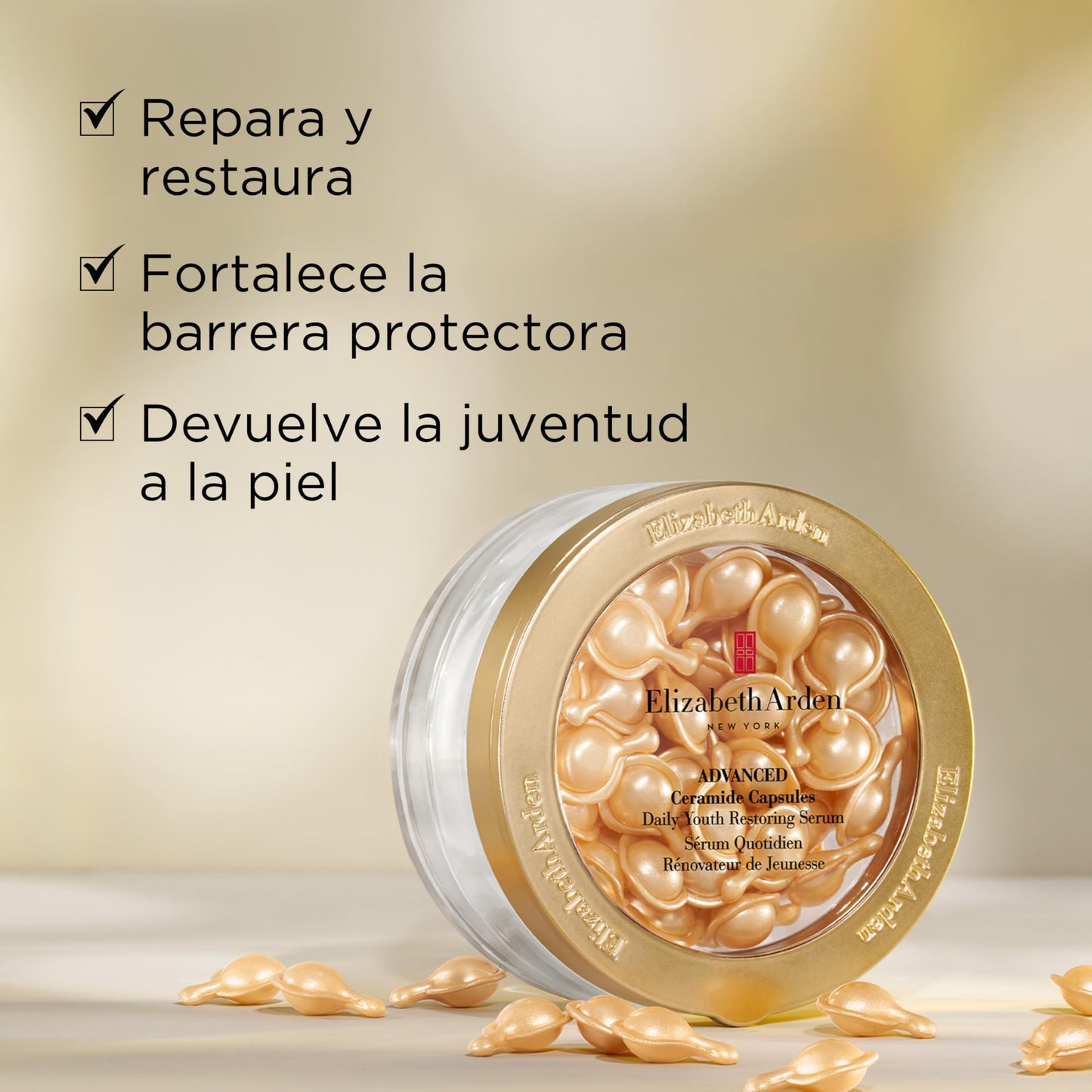 Elizabeth Arden - Vitamin C and Ceramide Serum Capsules, Stimulate and Prolong Luminosity, Reduce Skin Aging, Single Dose, Apply 1 a Day - 30 Capsules