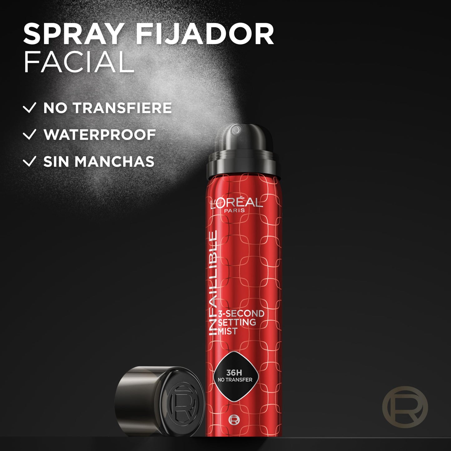 Spray Fijador de Maquillaje Infaillible L'Oréal, 36h Resistente al Agua 75 ml