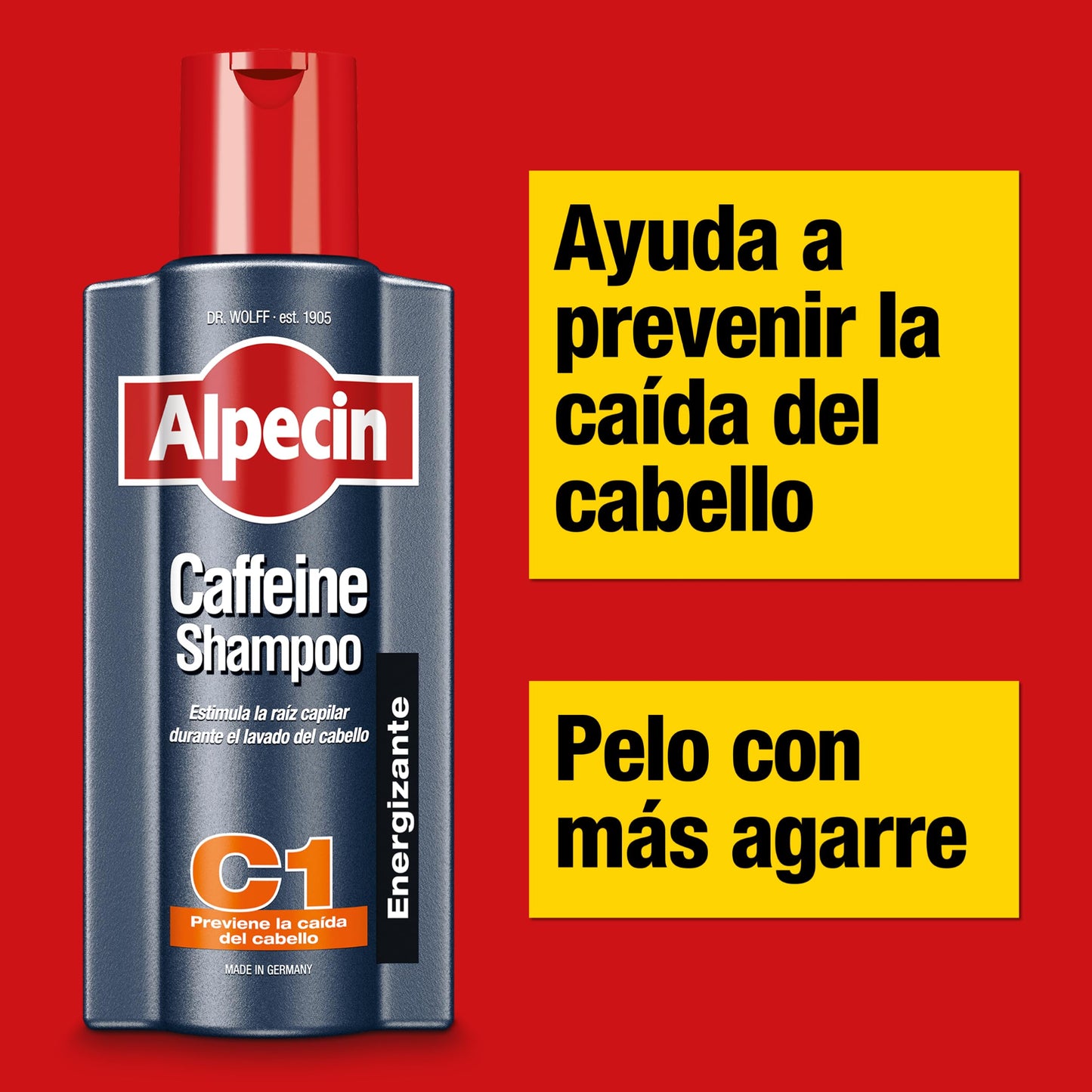 Alpecin Caffeine Shampoo C1 2x375ml - Champú Anticaída Hombre