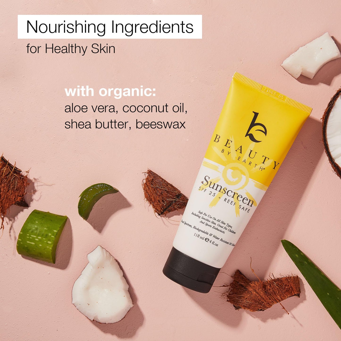 Mineral Sunscreen SPF 25 - With Natural, Mineral & Organic Ingredients - Non-Nano, Non-Toxic Zinc Sunscreen Gentle Enough for Kids & Babies Skin. Reef Safe.