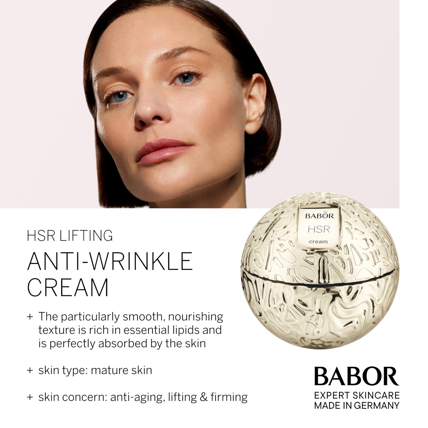 BABOR HSR LIFTING Cream, Anti-wrinkle face cream, Anti-aging face cream for all skin types, With vitamin E, shea butter and almond oil, 1 x 50 ml, 2021 version