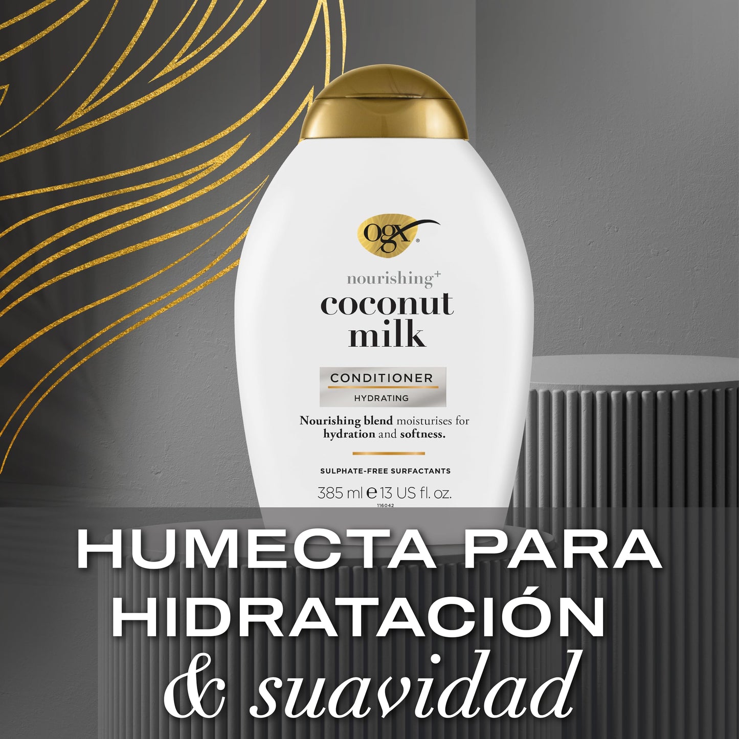 OGX Nourishing + Coconut Milk Conditioner 385 ml - Hidratación y Suavidad