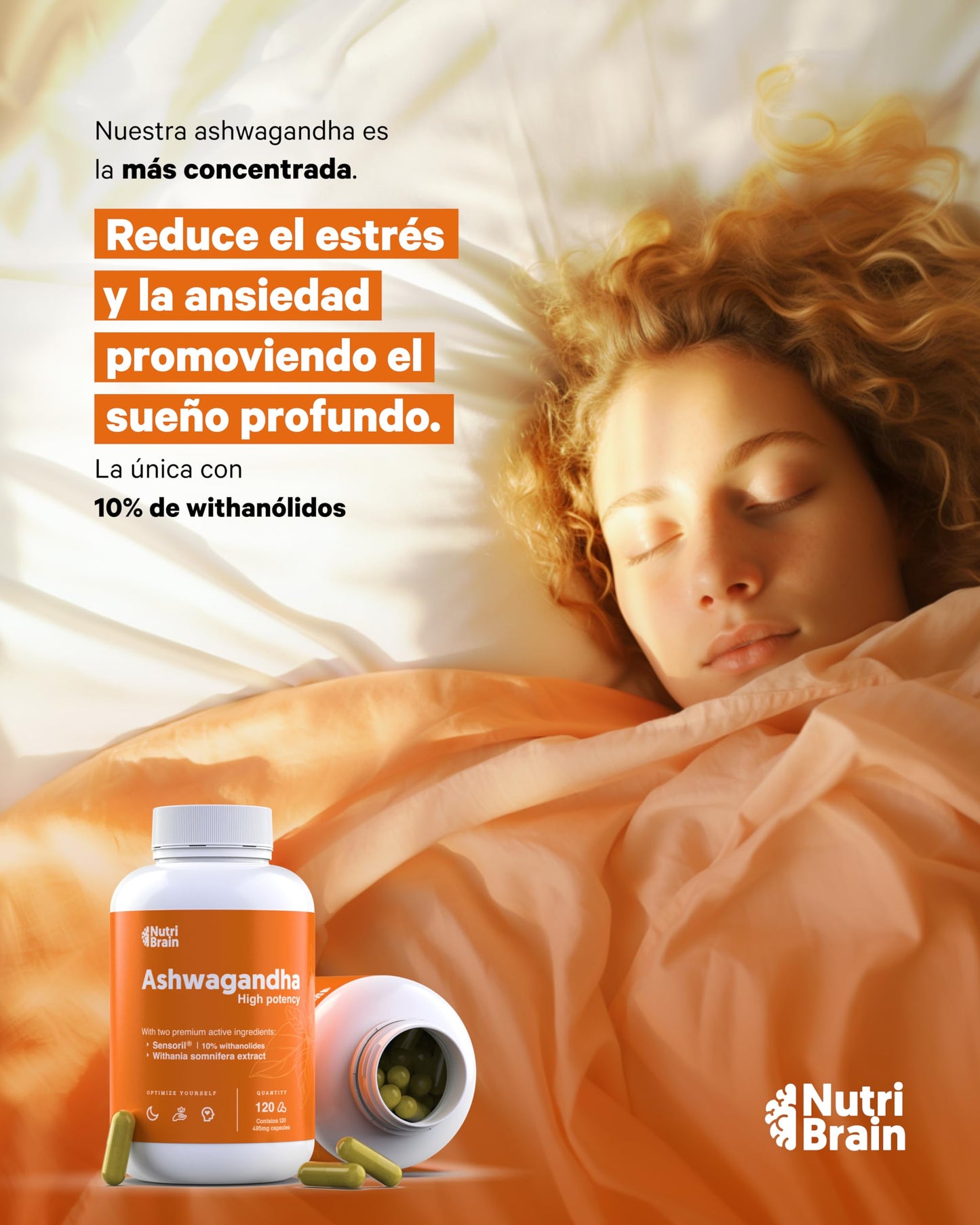 High Potency Ashwagandha: Adaptogen & Nootropic with Sensoril® (10% Withanolides) | Deep Sleep, Overall Wellbeing, Energy, Focus | 4 Months | 2x More Concentrated than KSM-66