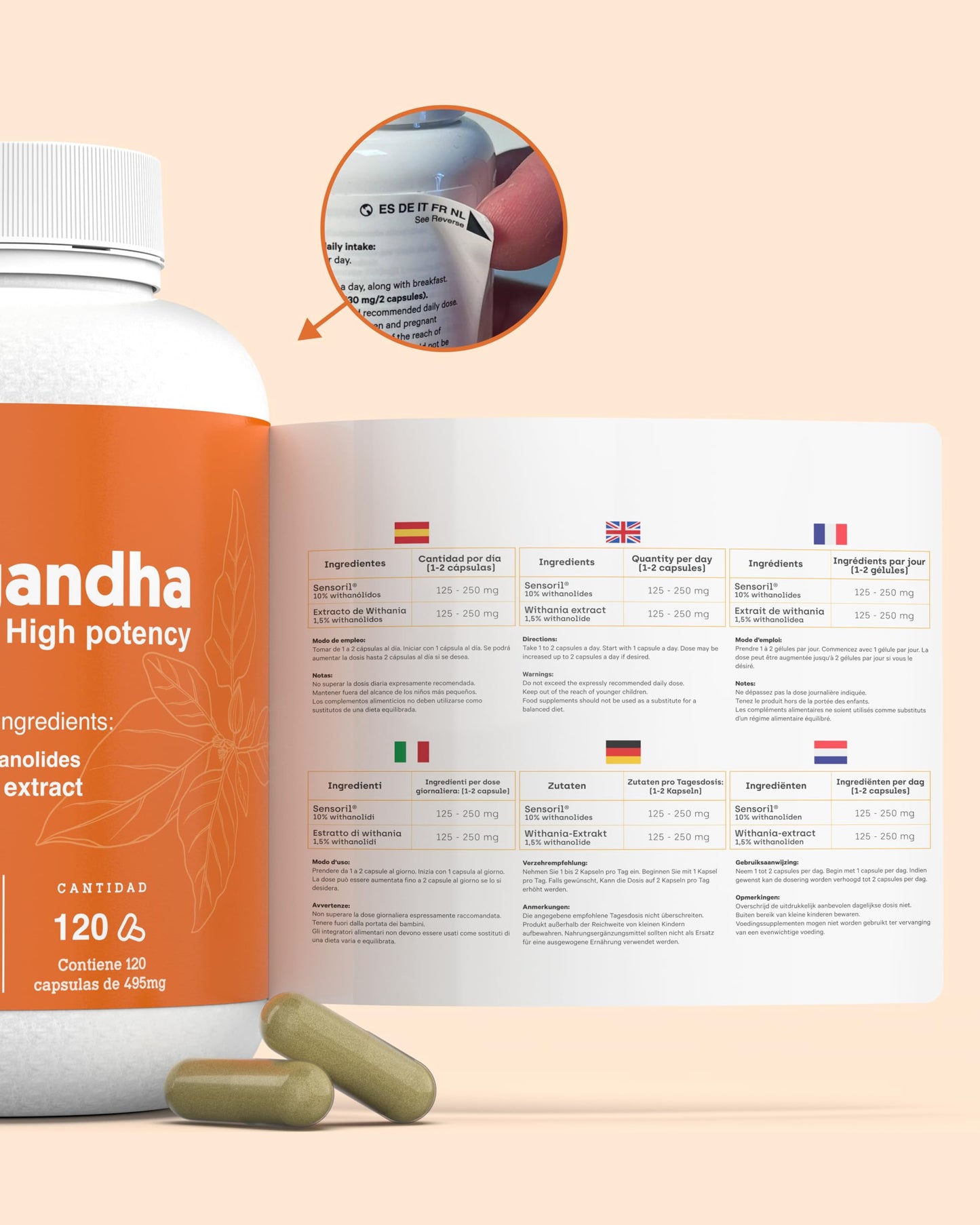 High Potency Ashwagandha: Adaptogen & Nootropic with Sensoril® (10% Withanolides) | Deep Sleep, Overall Wellbeing, Energy, Focus | 4 Months | 2x More Concentrated than KSM-66