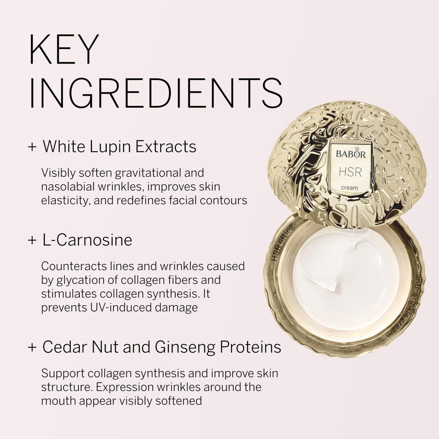 BABOR HSR LIFTING Cream, Anti-wrinkle face cream, Anti-aging face cream for all skin types, With vitamin E, shea butter and almond oil, 1 x 50 ml, 2021 version