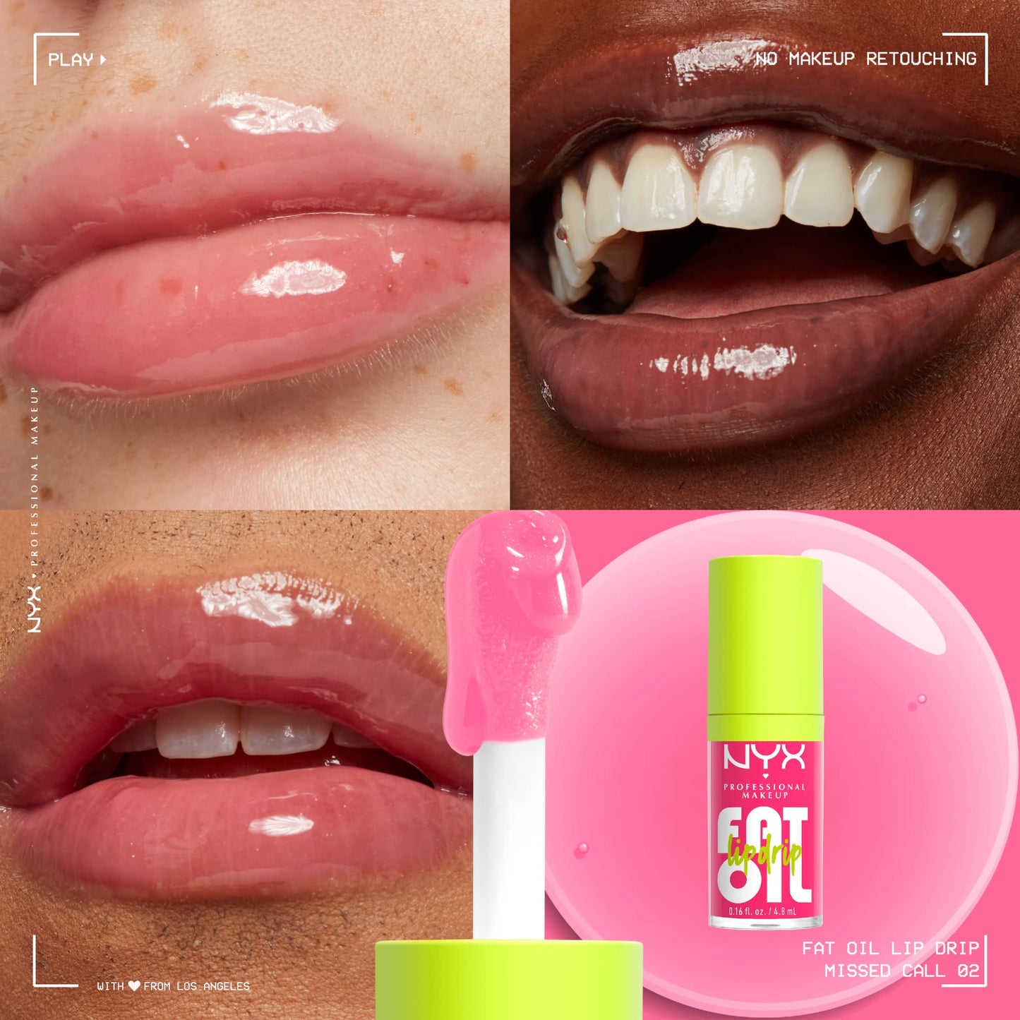 NYX Fat Oil Lip Drip - Aceite Labial Hidratante 12H - Tono Missed Call