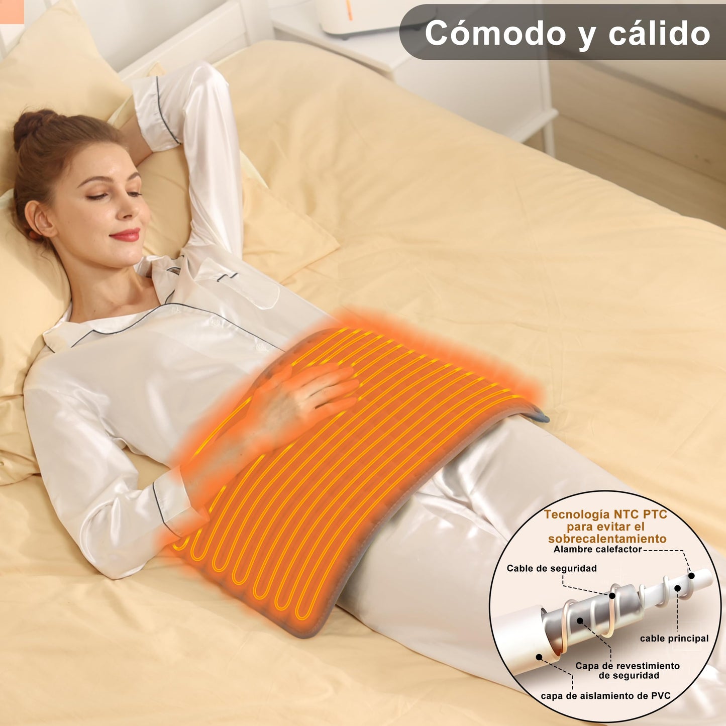 Manta Eléctrica Lumbar y Espalda con Apagado Automático - Letitwell