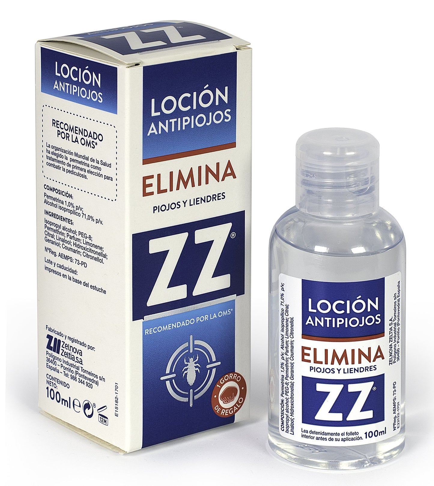 ZZ Loción Antipiojos con Permetrina – Elimina Piojos y Liendres en 10 Minutos