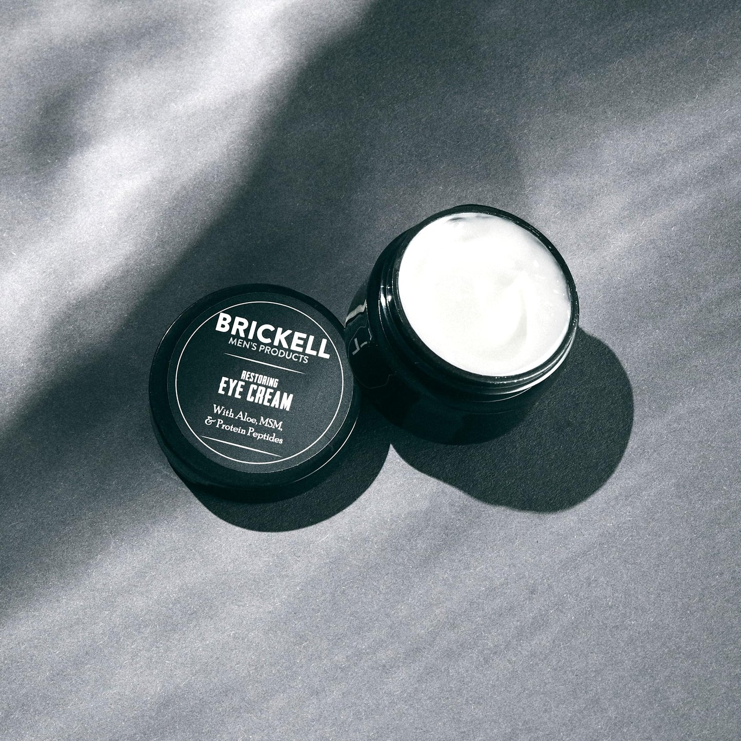 Brickell Men's Restorative Under Eye Cream for Men, Natural and Organic Anti-Aging Eye Balm to Reduce Puffiness, Wrinkles and Dark Circles, 0.5 Ounce, Unscented