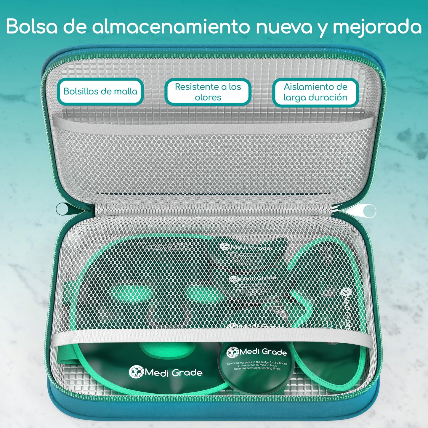 Cold Gel Mask and Eye Mask – Medi Grade Facial Gel Technology – Set for Women and Men, Cold Mask for Face Eyes and Anti Dark Circles