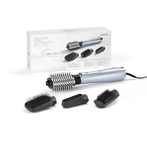 BaByliss AS774E Cepillo Secador 4 en 1 Hydro-Fusion - Seca, Alisa, Moldea y Da Volumen con Tecnología Iónica y Plasma Avanzado