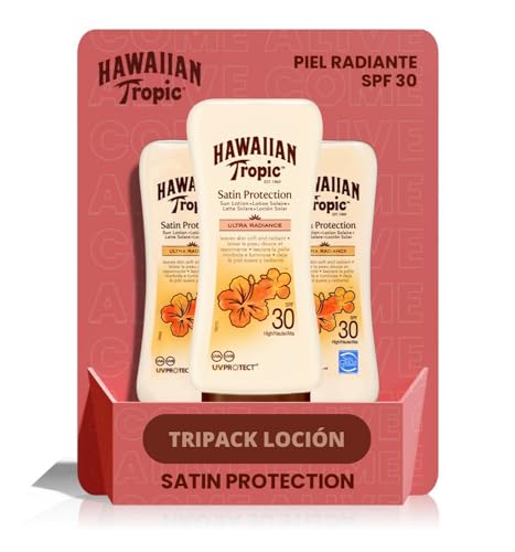 Hawaiian Tropic Satin Protection SPF 30 Ultra Radiance - Pack 3x180ml