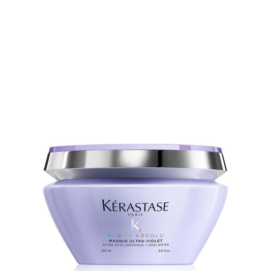 Kérastase Blond Absolu, Neutralizing Ultraviolet Mask, For Bleached Hair, With Hyaluronic Acid, Masque Ultra-Violet, 200 ml