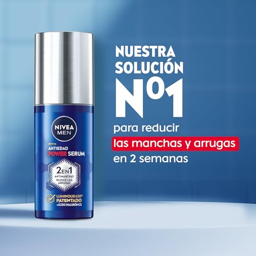 NIVEA MEN Power Pack Anti-Aging Moisturizing Cream SPF30 2 in 1 Anti-Aging and Anti-Spot + Anti-Aging Serum 2 in 1 Anti-Aging and Anti-Spot, Reduces Wrinkles and Spots, Moisturizes the Skin