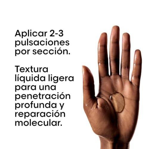 L’Oréal Professionnel, Tratamiento Sérum con Aclarado Absolut Repair Molecular, Repara y fortalece el cabello, Transforma y recupera al instante, Para todo tipo de Cabello Dañado, SERIE EXPERT, 250ml