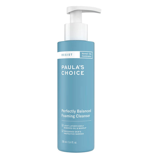 Paula's Choice RESIST Anti-Aging Facial Cleansing Foam - Creamy Face Wash - Fights Blackheads, Pores and Blemishes - with Hyaluronic Acid - Combination to Oily Skin - 190 ml