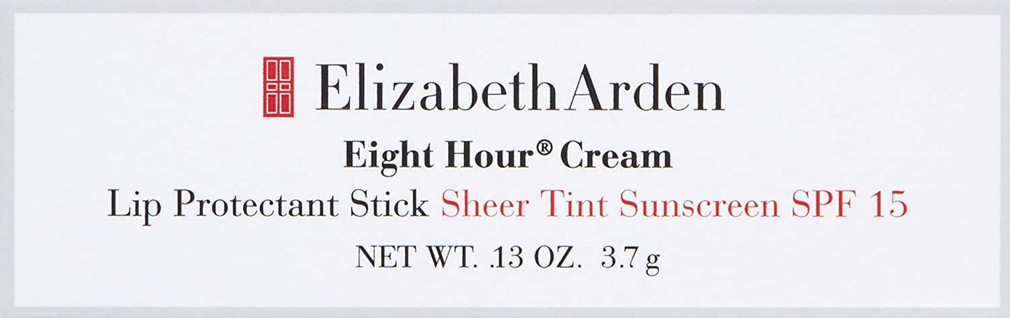 Elizabeth Arden - Eight Hour Lip Protectant, Bálsamo de Labios en Barra, con SPF 15, Vitamina E, Hidratación Profunda y Protección contra los Rayos UVA, Suaviza y Alisa los Labios - 3,7 g