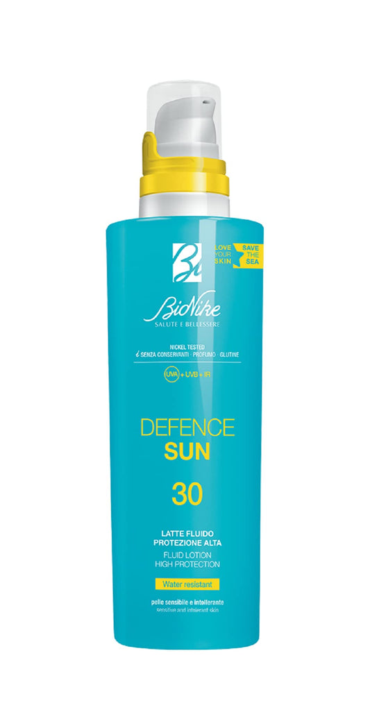 Bionike Defence Sun SPF 30 – Leche Solar Corporal para Piel Sensible, Protección y Reparación (200 ml)