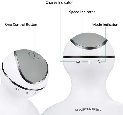 LATME Masajeador Eléctrico de Cabeza de Cuero Cabelludo Masajeador Portátil Cabezas con 84 Nodos,para Estimular Crecimiento del Cabello y Relajación del Estrés