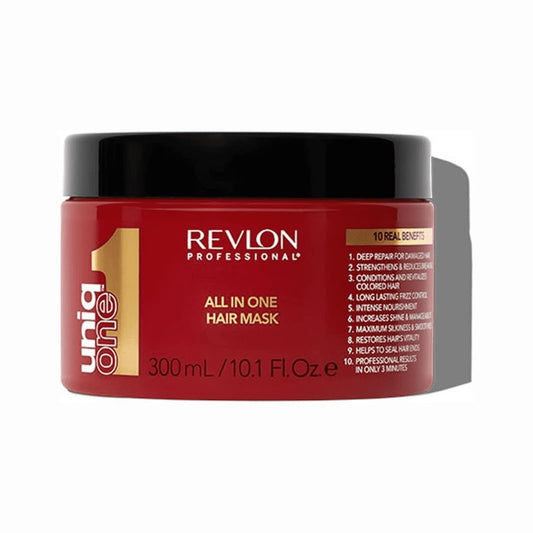 Revlon Professional – UniqOne Mask, All-in-1 Hair Mask, 10 Benefits, Hydration, Intense Care and Softness, for All Hair Types, Especially Dry and Frizzy Hair - 300 ml