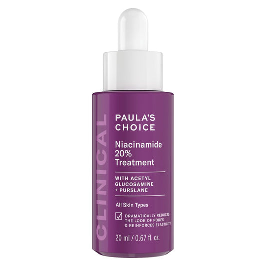 Paula's Choice CLINICAL Niacinamide Treatment 20% - Facial Serum Reduces Dilated Pores and Blemishes - with Vitamin C - All Skin Types - 20 ml