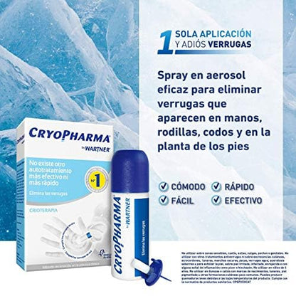 Cryopharma Spray 50ml - Tratamiento Anti Verrugas Comunes y Plantares