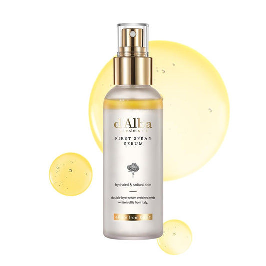 d'alba First Spray Serum con Trufas Blancas Italianas, Cuidado de la piel vegano, bruma facial hidratante para todo tipo de piel, spray multifuncional, Skincare coreano (100ml)